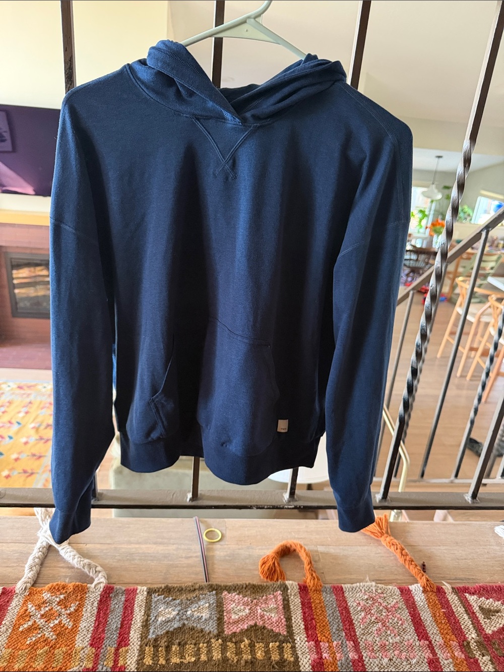 Vuori Navy Lightweight Hooded Pullover